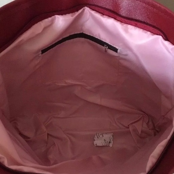 Fashion Tote Bag Red Wine Faux Leather - Picture 3 of 3